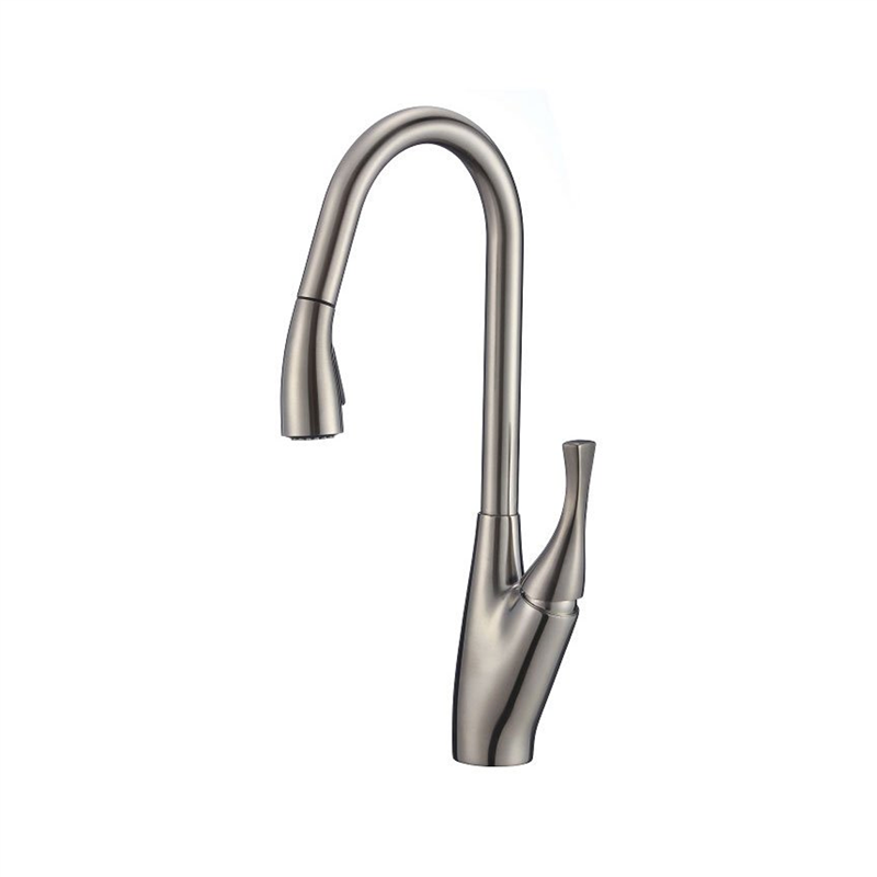 Pelican PL-8224 Single Hole Pull Down Kitchen Faucet - Brushed Nickel
